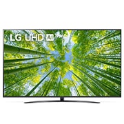 LG 70 colių UHD 4K televizorius  70UQ8100, LG UHD televizoriaus vaizdas iš priekio su papildomu vaizdu ir gaminio logotipu, 70UQ81003LB, thumbnail 1