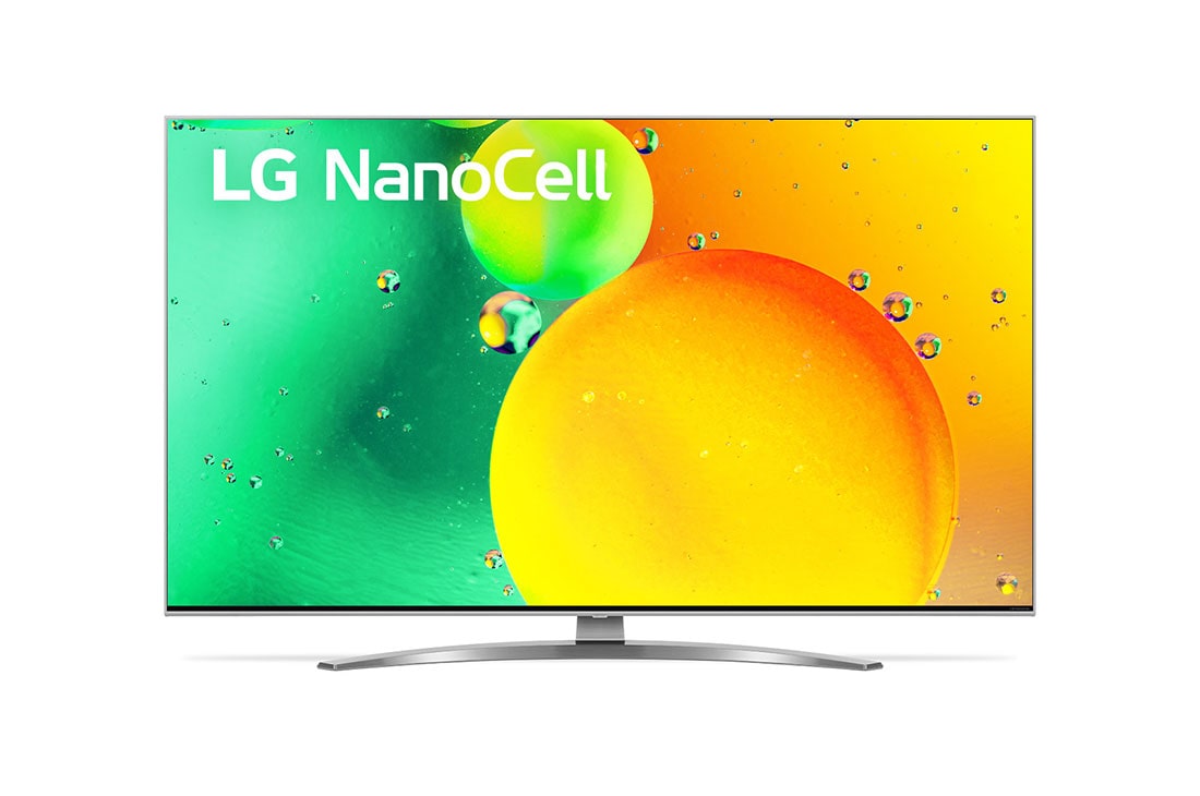 LG 50 colių NanoCell 4K televizorius su procesoriumi ir Dolby Atmos, LG „NanoCell“ televizoriaus vaizdas iš priekio, 50NANO783QA