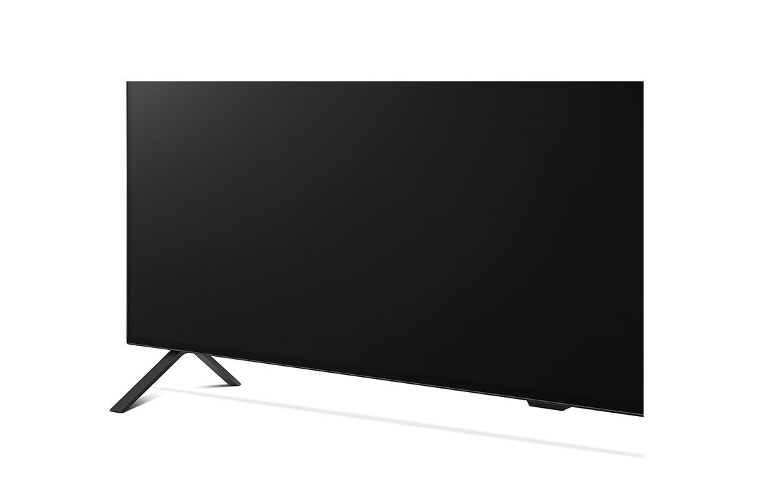 LG 65'' 4K OLED TV A2, Pagrindo vaizdas stambiu planu iš šono   , OLED65A23LA, thumbnail 8