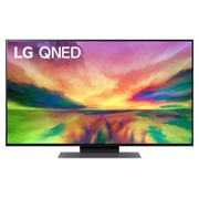 LG „LG QNED“ 82 50 colių 4K išmanusis televizorius, 2023 m., LG QNED televizoriaus vaizdas iš priekio su papildomu vaizdu ir gaminio logotipu, 50QNED823RE, thumbnail 1