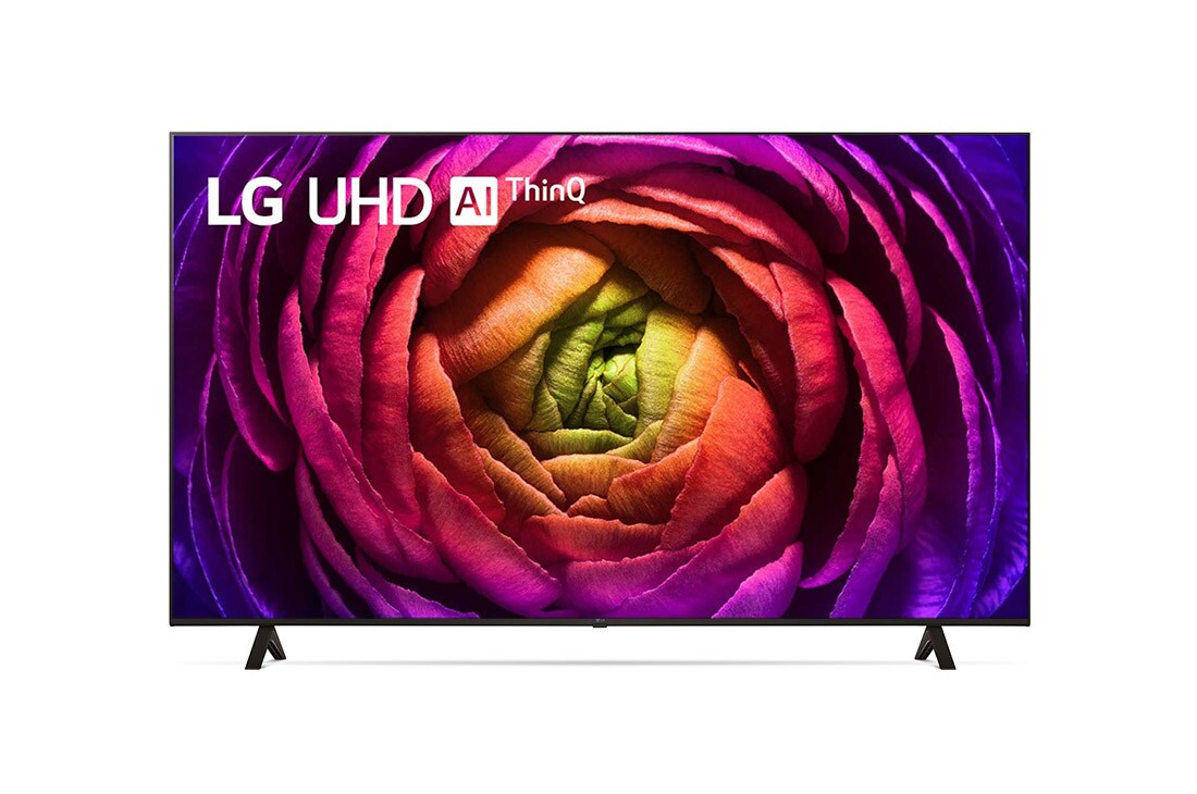 LG UHD UR76 65 colių 4K išmanusis televizorius, 2023 m., LG UHD TV vaizdas iš priekio, 65UR76003LL