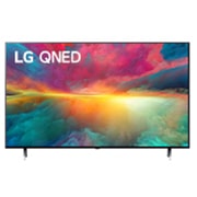 LG 75 colių LG QNED QNED75 4K Smart TV 75QNED75, LG QNED televizoriaus vaizdas iš priekio su papildomu vaizdu ir gaminio logotipu, 75QNED753RA, thumbnail 1