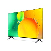 LG 43colių NanoCell 4K televizorius su procesoriumi , 30 laipsnių vaizdas iš šono su užpildančiu vaizdu, 43NANO753QC, thumbnail 3