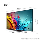 LG 55 colių LG QNED AI 4K išmanusis TV QNED87 WebOS24 2024, LG QNED TV, QNED87 vaizdas iš priekio, 55QNED87T3B, thumbnail 2