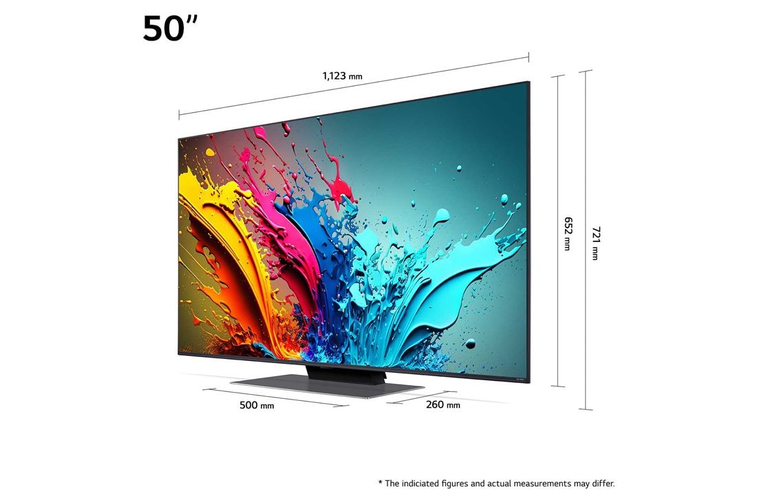 LG 50 colių LG QNED AI 4K išmanusis TV QNED87 WebOS24 2024, LG QNED TV, QNED85 vaizdas iš priekio, 50QNED87T3B, thumbnail 2