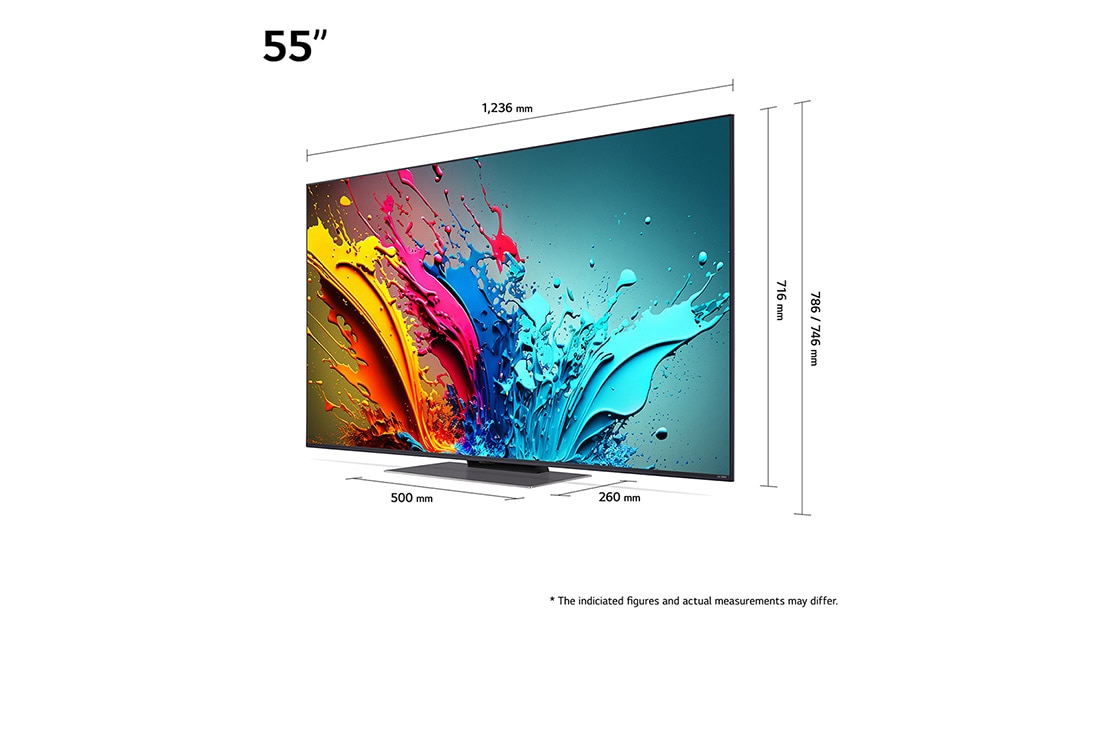 LG 55 colių LG QNED AI 4K išmanusis TV QNED86 WebOS24 2024, LG QNED TV, QNED86 vaizdas iš priekio, 55QNED86T3A, thumbnail 2