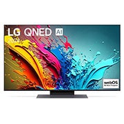 LG 65 colių LG QNED AI 4K išmanusis TV QNED86 WebOS24 2024, LG QNED TV vaizdas iš priekio, QNED85 su tekstu LG QNED, 2024, ir „webOS Re:New Program“ logotipas ekrane, 65QNED86T3A, thumbnail 1