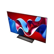 LG 48 colių LG OLED evo AI C4 4K išmanusis TV OLED48C4 WebOS24 2024, LG OLED televizoriaus OLED C4 vaizdas kampu iš apačios, OLED48C42LA, thumbnail 8
