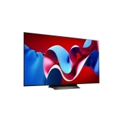 LG 65 colių LG OLED evo AI C4 4K išmanusis TV OLED65C4 WebOS24 2024, Prie sienos pritvirtinto LG OLED evo televizorius, pakreiptas šoninis vaizdas iš dešinės pusės, OLED65C41LA, thumbnail 10