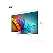 LG 75 colių LG QNED AI 4K išmanusis TV QNED86 WebOS24 2024, LG QNED TV, QNED86 vaizdas iš priekio, 75QNED86T3A, thumbnail 2