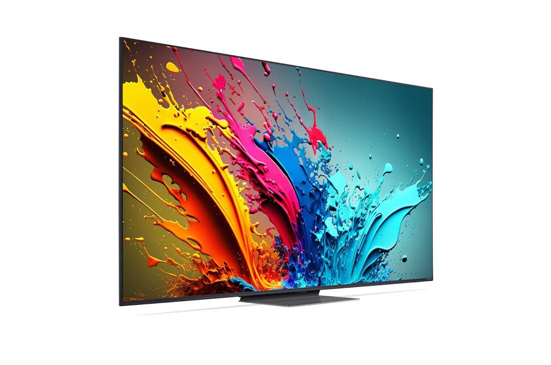 LG 75 colių LG QNED AI 4K išmanusis TV QNED86 WebOS24 2024, Šiek tiek pasvirusio LG QNED TV, QNED86 vaizdas iš kairės, 75QNED86T3A, thumbnail 3