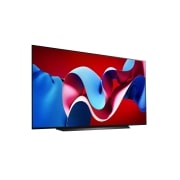 LG 83 colių LG OLED evo AI C4 4K išmanusis TV OLED83C4 WebOS24 2024, Prie sienos pritvirtinto LG OLED evo televizorius, pakreiptas šoninis vaizdas iš dešinės pusės, OLED83C41LA, thumbnail 6