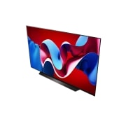 LG 83 colių LG OLED evo AI C4 4K išmanusis TV OLED83C4 WebOS24 2024, LG OLED televizoriaus OLED C4 vaizdas kampu iš viršaus, OLED83C41LA, thumbnail 9