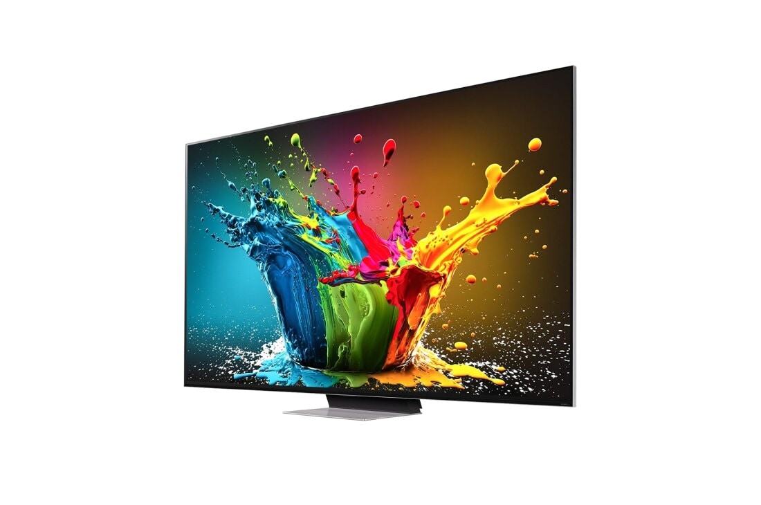 LG 86 colių LG QNED MiniLED AI 8K išmanusis TV QNED99 WebOS24 2024, Šiek tiek pasvirusio LG QNED TV, QNED100 vaizdas iš kairės, 86QNED99T9B, thumbnail 3