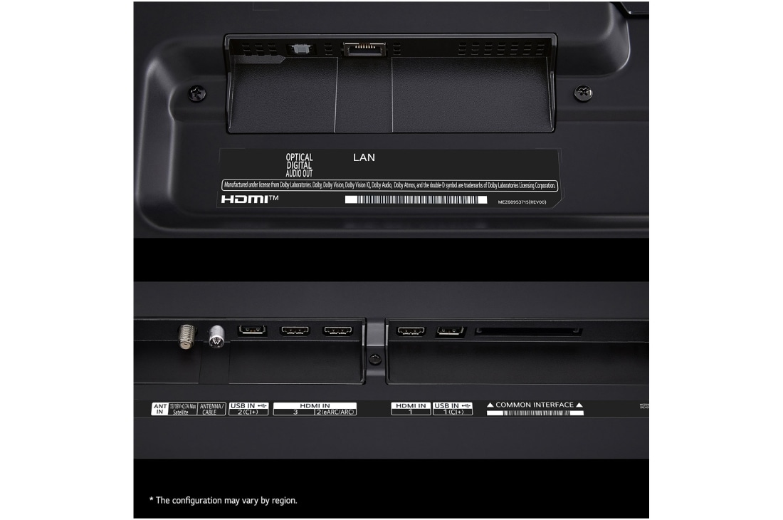 LG 50 colių LG UHD AI 4K išmanusis TV UT91 WebOS24 2024, close up view of ports, 50UT91003LA, thumbnail 5