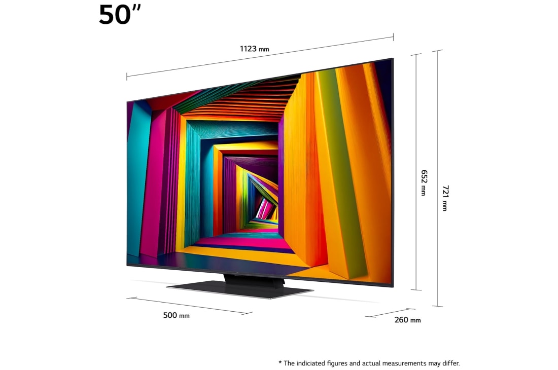 LG 50 colių LG UHD AI 4K išmanusis TV UT91 WebOS24 2024, dimension, 50UT91003LA, thumbnail 6