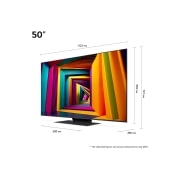 LG 50 colių LG UHD AI 4K išmanusis TV UT91 WebOS24 2024, dimension, 50UT91003LA, thumbnail 6