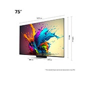 LG 75 colių LG QNED MiniLED AI 4K išmanusis TV QNED91 WebOS24 2024, LG QNED TV, QNED91vaizdas iš priekio, 75QNED91T3A, thumbnail 2