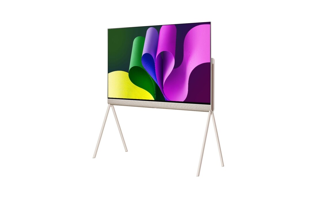 LG 55&nbsp;in LG OLED Objet Collection Posé 2024, 45 laipsnių kampu į kairę pasuktas „Posé“ iš priekio., 55LX1T6LA, thumbnail 2