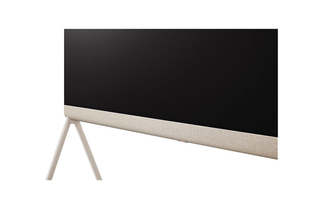 LG 55&nbsp;in LG OLED Objet Collection Posé 2024, Dalinis „Posé“ apatinio kairiojo kampo ir stovo kojų vaizdas., 55LX1T6LA, thumbnail 11