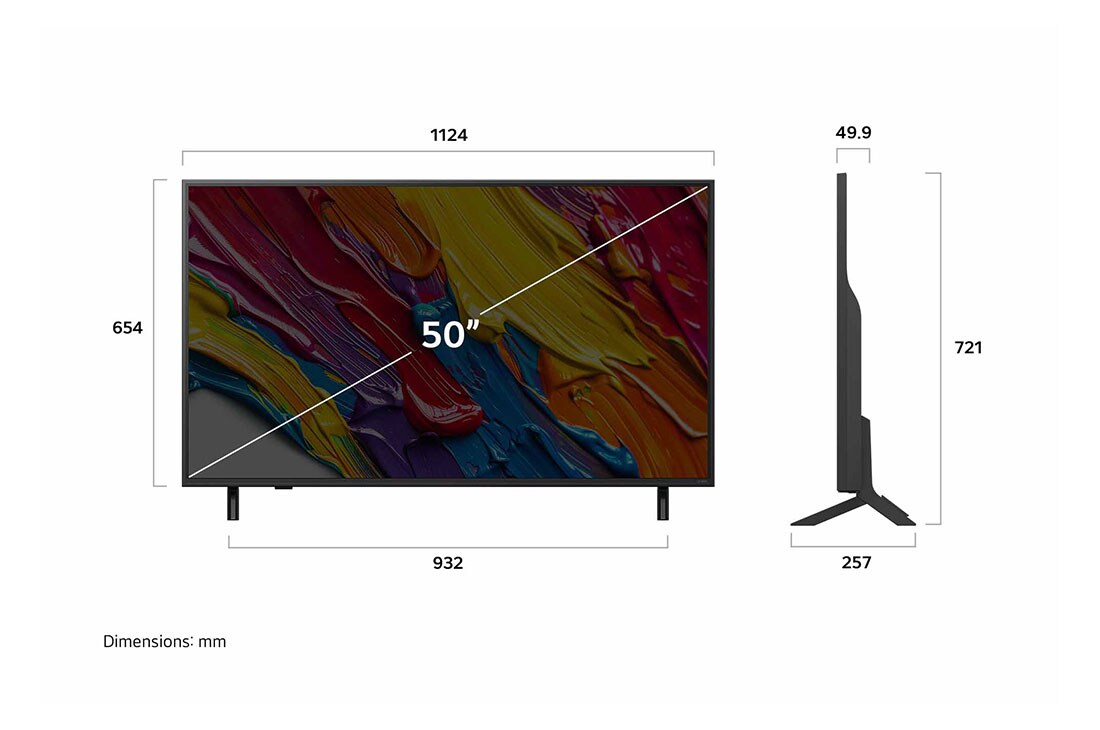 LG 50 colių LG QNED AI 4K išmanusis TV QNED82 2025, Procesorius alpha 7 AI Processor Gen8 įsižiebia geltona šviesa ir iš jo sklinda spalvoti šviesos blyksniai. Antraštėje rašoma apie tai, kaip procesorius užtikrina 4K kokybę, nuostabias spalvas ir ryšk, 50QNED82A3B, thumbnail 5