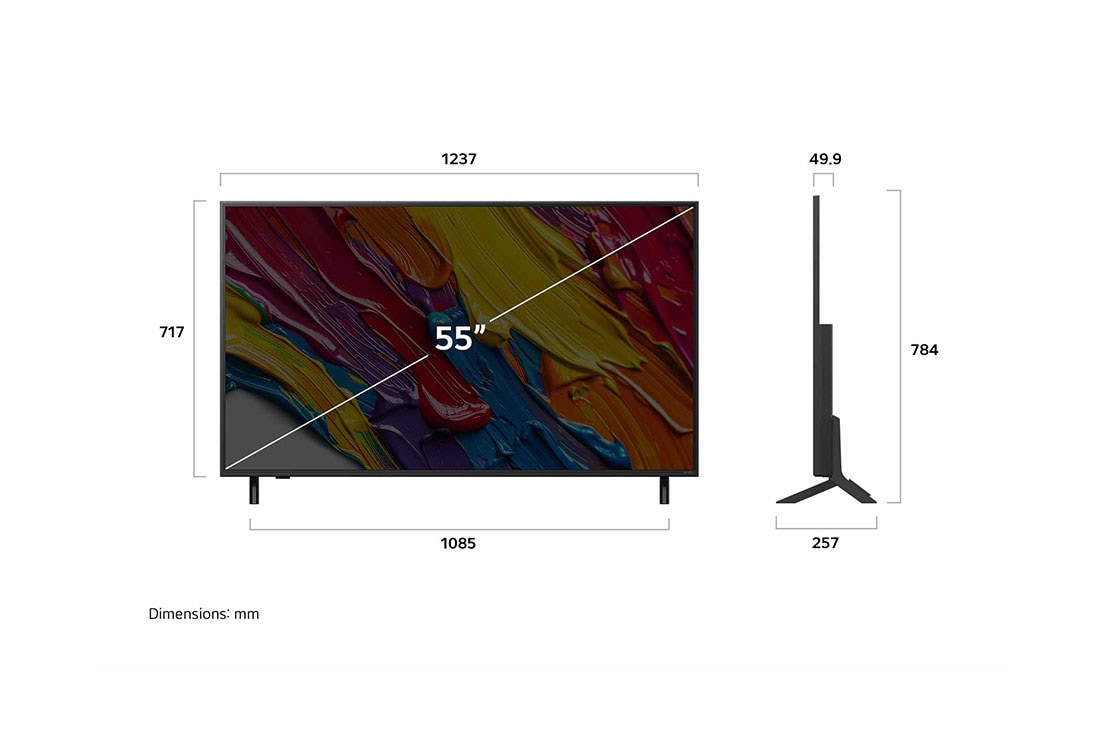 LG 55 colių LG QNED AI 4K išmanusis TV QNED84 2025, LG QNED82 TV vaizdas iš kairės , 55QNED84A3C, thumbnail 4