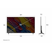 LG 75 colių LG QNED AI 4K išmanusis TV QNED84 2025, LG QNED82 TV vaizdas iš kairės , 75QNED84A3C, thumbnail 4