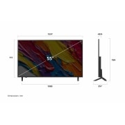 LG 55 colių LG QNED AI 4K išmanusis TV QNED82 2025, Nuo grindų į viršų trykšta įvairių spalvų dažų purslai. „Intertrek“ sertifikatas dėl 100 % spalvų spektro pagal DCI-P3. Antraštėje rašoma apie naują ir unikalią LG plačios spalvų gamos technologiją, k, 55QNED82A3B, thumbnail 4