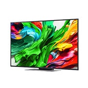 LG 55 colių LG QNED evo AI MiniLED 4K išmanusis TV QNED87 2025, Televizoriaus „LG QNED evo QNED85 TV“ šoninis vaizdas iš dešinės šiek tiek kampu, 55QNED87A3B, thumbnail 2
