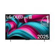 LG 42 colių LG OLED evo AI C5 4K išmanusis TV OLED42C51 2025, Išmaniojo televizoriaus „LG OLED evo AI C5 4K“ vaizdas iš priekio. Ant ekrano yra emblema „12 Years of world number 1 OLED“ ir LG OLED evo AI 2025 logotipas., OLED42C51LA, thumbnail 1