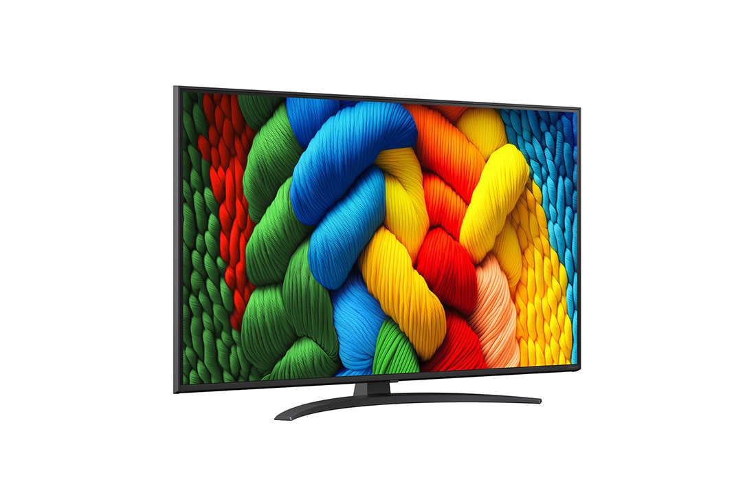 LG 50 colių LG NanoCell AI 4K išmanusis TV NANO81 2025, LG NanoCell NANO80 TV vaizdas iš galo., 50NANO81A3A, thumbnail 2