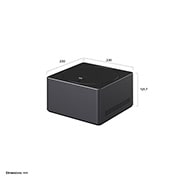 LG 97 colių įstrižainės televizorius LG SIGNATURE OLED M5 su 4K vaizdo ir garso perdavimu „True Wireless“ ryšiu, „Zero Connect Box“ ir atitinkami jo dydžio matmenys milimetrais. , OLED97M59LA, thumbnail 2