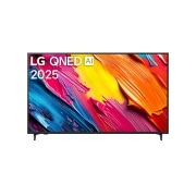 LG 55 colių LG QNED AI 4K išmanusis TV QNED70 2025, LG QNED70 TV vaizdas iš priekio, LG QNED Al logotipas viršutiniame kampe. LG QNED TV atvaizduojamos spalvingos dažus primenančios tekstūros., 55QNED70A6A, thumbnail 1