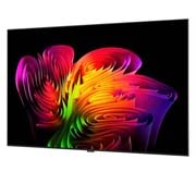 LG 77 col. Wallpaper TV LG OLED evo AI W6 4K išmanusis TV 2026 su bevieliu vaizdo ir garso perdavimu, LG OLED evo AI W6 Wallpaper TV svetainėje su grindų aukščio langais, naudojant „LG Gallery+“ meno kūrinių galeriją rodo Vincento van Gogo „Žvaigždėtą naktį“ ir praturtina interjerą kuratoriškai atrink, OLED77W69LA, thumbnail 6