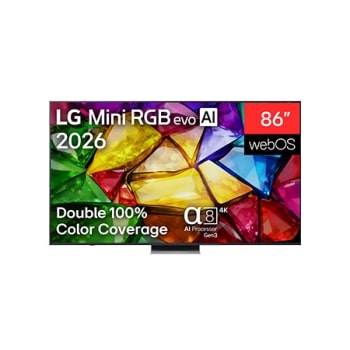 86 collu LG Mini RGB evo AI MRGB88 4K viedtelevizors 20261