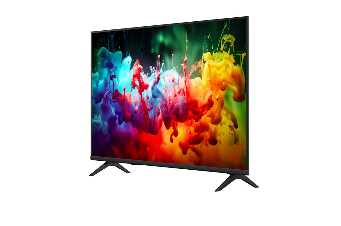 LG 43 colių LG QNED AI Mini-LED QNED72 4K išmanusis TV 2026, 45° side view, 43QNED72B3B, thumbnail 6