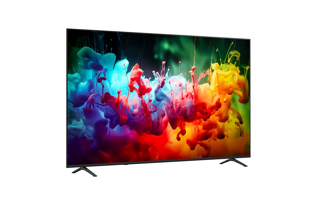 LG 85 colių LG QNED AI Mini-LED QNED72 4K išmanusis TV 2026, -30° side view, 85QNED72B3A, thumbnail 4