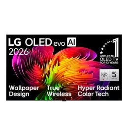 83 col. Wallpaper TV LG OLED evo AI W6 4K išmanusis TV 2026 su bevieliu vaizdo ir garso perdavimu2