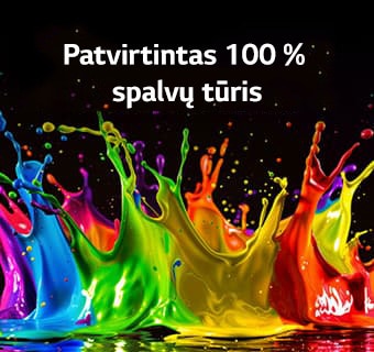 „LG QNED evo AI Mini LED QNED90“ su „Dynamic QNED Color Pro“ užpildo ekraną ryškiais, sklandžiais daugiaspalviais, tapybiniais judesiais, demonstruodamas sustiprintą spalvų ryškumą ir sertifikuotą 100&nbsp;% spalvų tūrį.