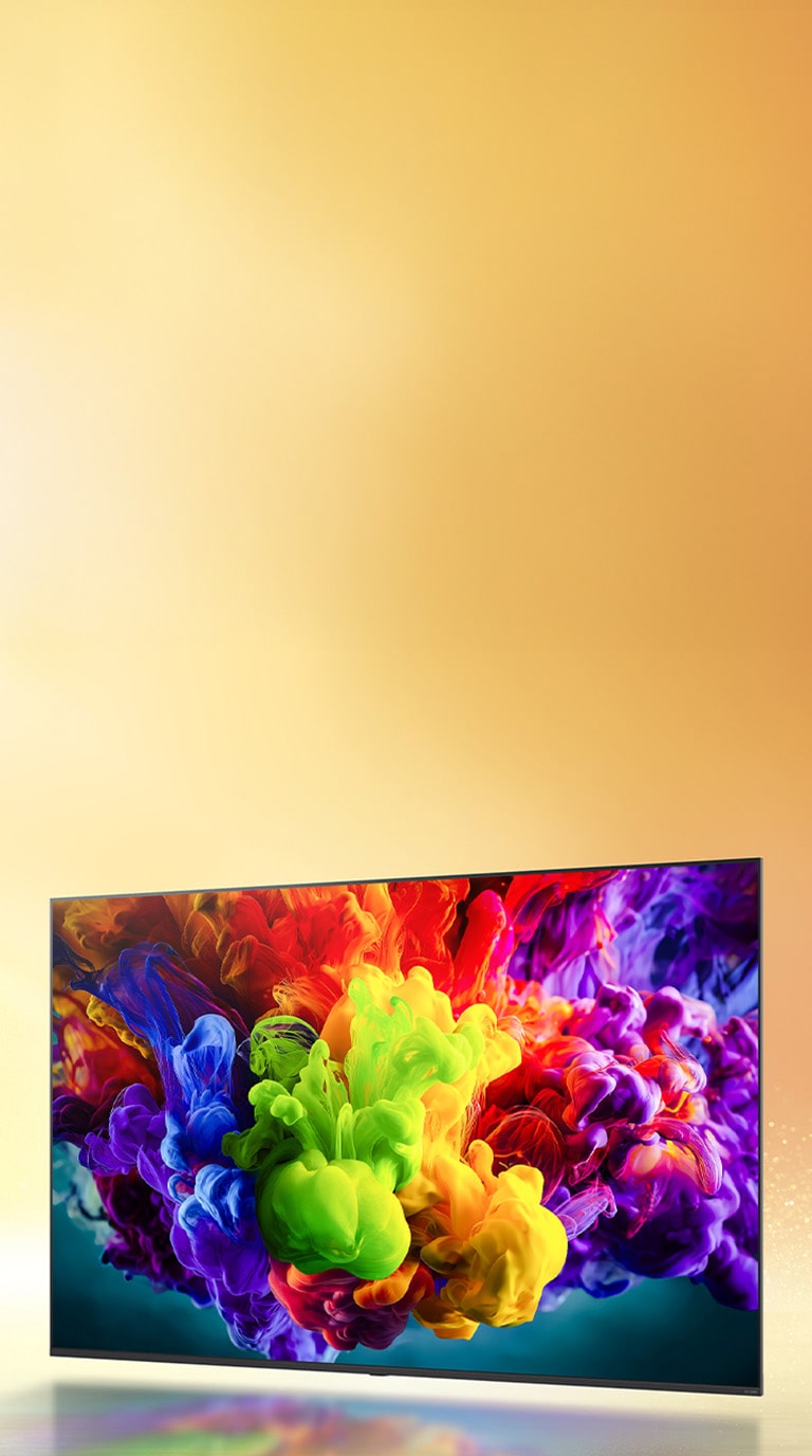 „LG QNED evo AI Mini LED QNED90“ su „Dynamic QNED Color“ užpildo ekraną ryškiais, sklandžiais daugiaspalviais, tapybiniais judesiais, demonstruodamas sustiprintą spalvų ryškumą ir 100&nbsp;% spalvų tūrį.