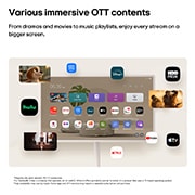 LG 32 colių LG StanbyME 2 Max LX6 mobilus ekranas, „LG StanbyME 2 Max LX6“ kilnojamasis ekranas su įvairiomis OTT paslaugomis rodo srautinio perdavimo programų, tokių kaip „Netflix“ ir „YouTube“, sąsajas ekrane ir aplink jį, taip suteikdamas prieigą p, 32LX6BPGA, thumbnail 7