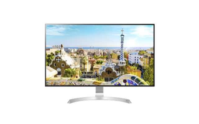 A front view of LG 4K UHD IPS LED Monitor with HDR10.