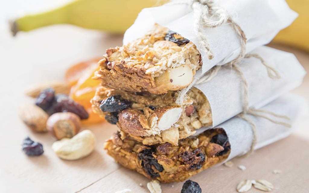 The image of energy bars for essential items of summer holiday 