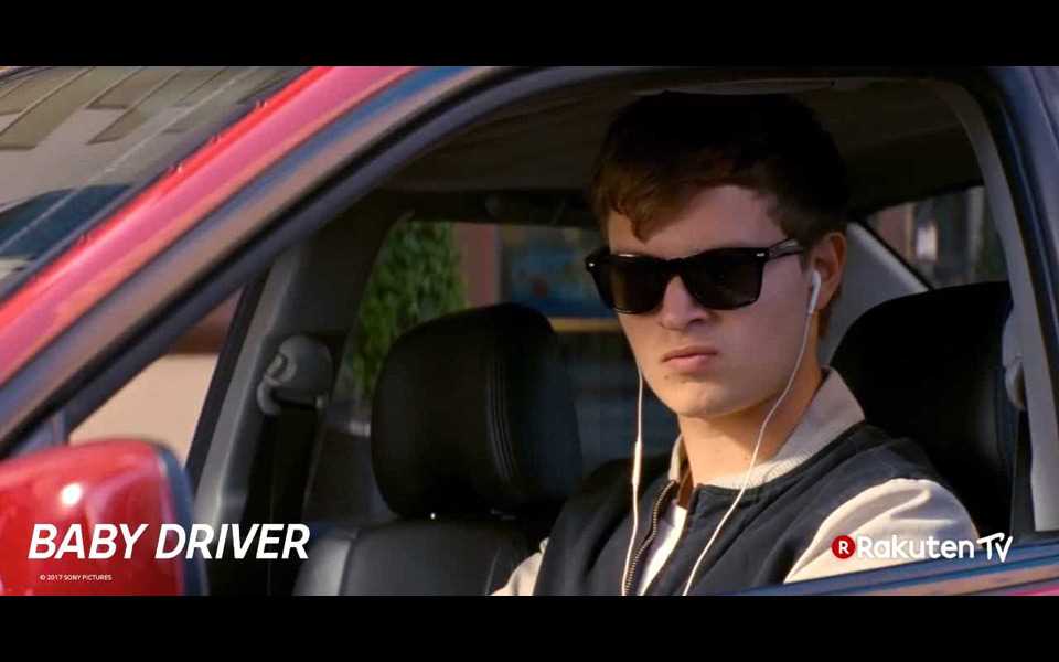 An image from the movie 'Baby Driver' of Rakuten TV, which can enjoy with LG Dolby Vision and Dolby Atmos compatible Tvs.