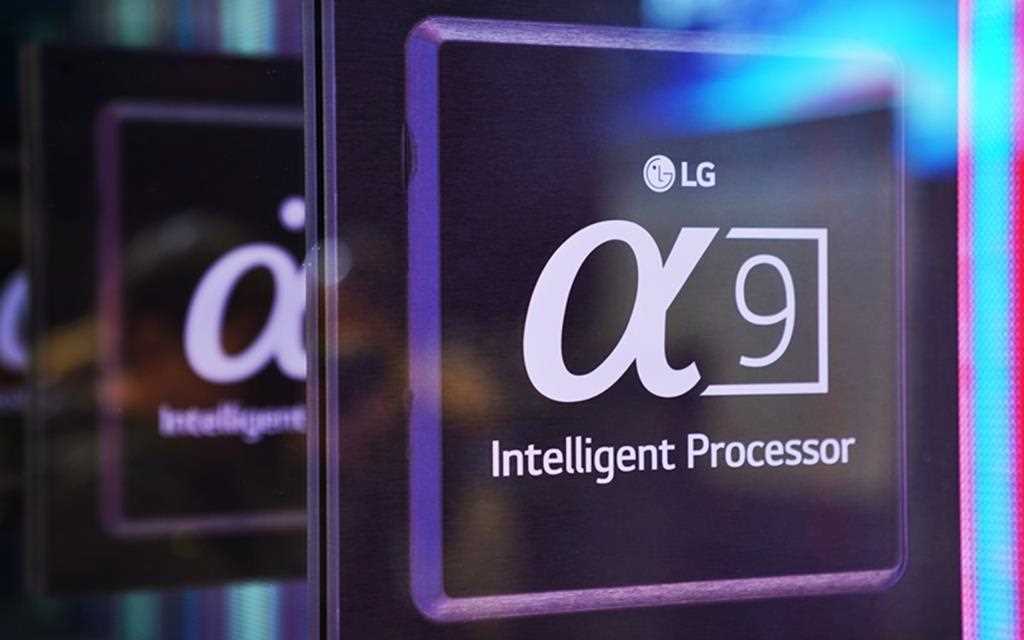 An image of LG's newest tv processor 'alpha 9' the intelligent processor. 