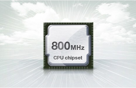 800 MHz CPU. Išsiskirianti galia, garantuojanti, kad jums nereikės laukti.1