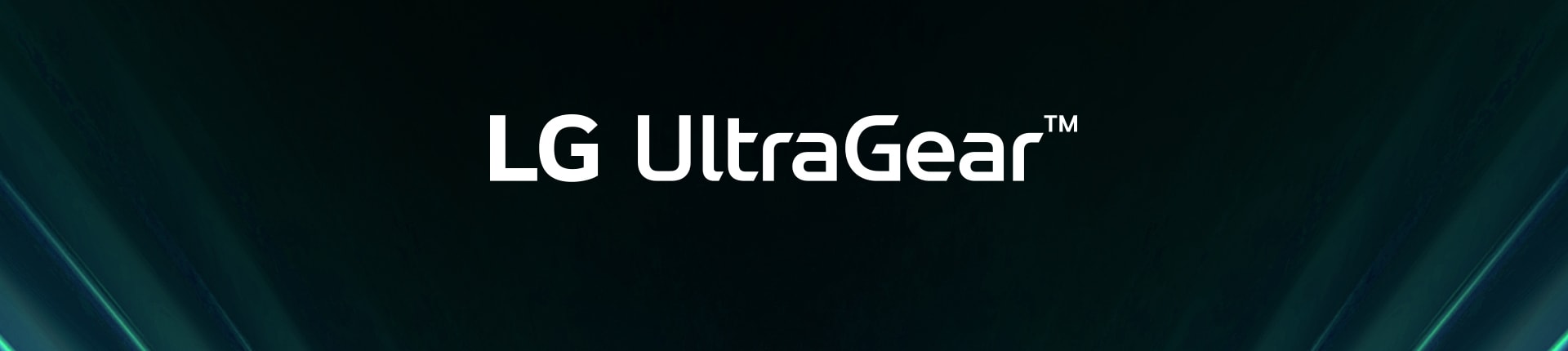 UltraGear™ logotips futūristiskā, neona apgaismotā telpā.