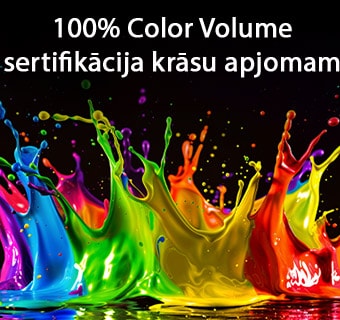 LG QNED evo AI QNED80 Mini LED ar Dynamic QNED Color Pro aizpilda ekrānu ar dzīvīgiem, plūstošiem daudzkrāsainiem, gleznieciskai kustībai līdzīgiem uzplaiksnījumiem, demonstrējot uzlabotu krāsu spilgtumu, kas sertificēts 100&nbsp;% krāsu apjomam (100% Color Volume).