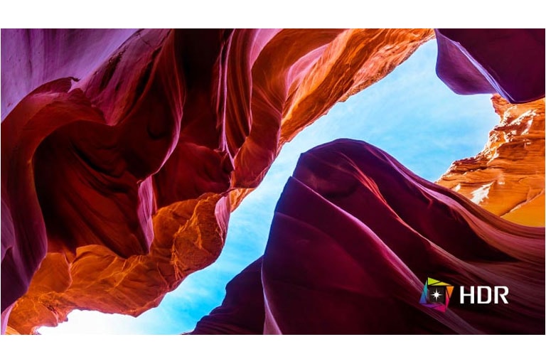 HDR atbalsta konkrētus krāsu un spilgtuma līmeņus, pamatojoties uz sRGB 99% krāsu gammu ar pārsteidzošām satura krāsām.