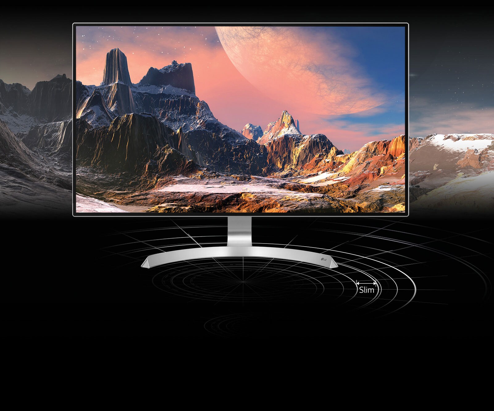 Monitors ar 4 ļoti plānām malām un statīvu ArcLine1